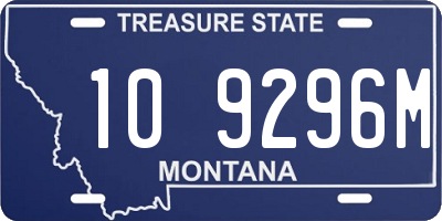 MT license plate 109296M