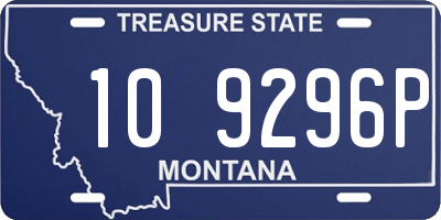 MT license plate 109296P