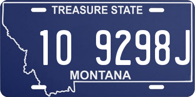 MT license plate 109298J