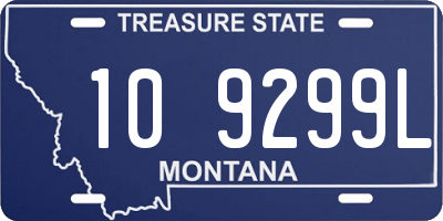 MT license plate 109299L