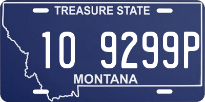 MT license plate 109299P