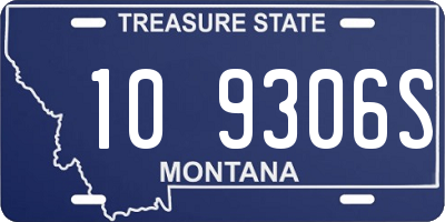 MT license plate 109306S