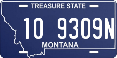 MT license plate 109309N