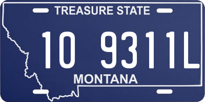 MT license plate 109311L