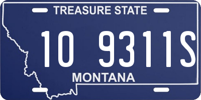 MT license plate 109311S