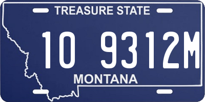 MT license plate 109312M