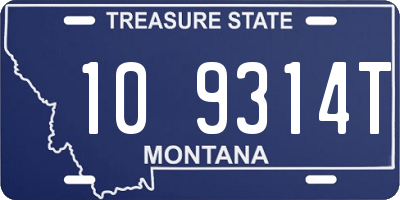 MT license plate 109314T