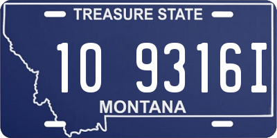 MT license plate 109316I