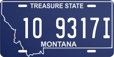 MT license plate 109317I