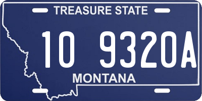 MT license plate 109320A