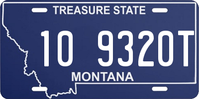 MT license plate 109320T