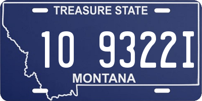 MT license plate 109322I