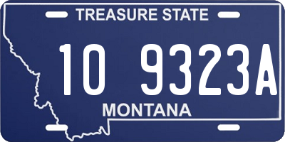 MT license plate 109323A