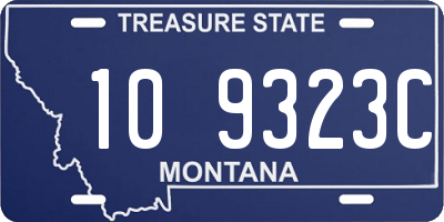 MT license plate 109323C