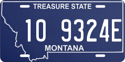 MT license plate 109324E