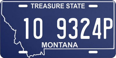 MT license plate 109324P