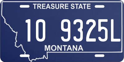 MT license plate 109325L