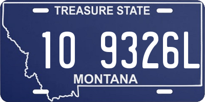 MT license plate 109326L