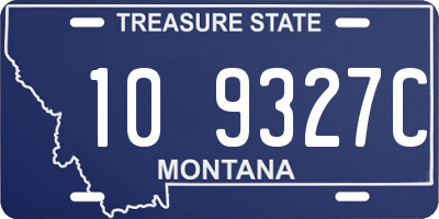 MT license plate 109327C