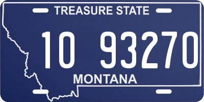 MT license plate 109327O