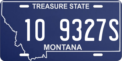 MT license plate 109327S