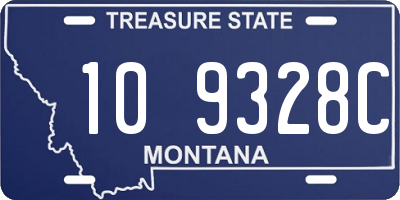 MT license plate 109328C