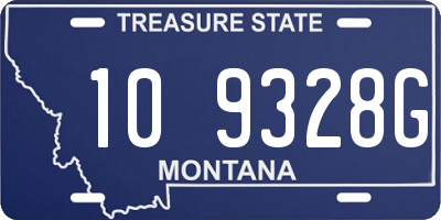MT license plate 109328G