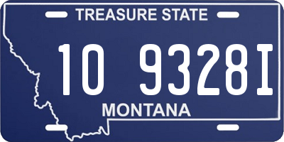 MT license plate 109328I