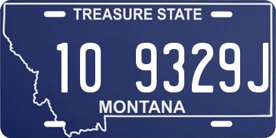 MT license plate 109329J