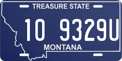 MT license plate 109329U