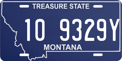 MT license plate 109329Y