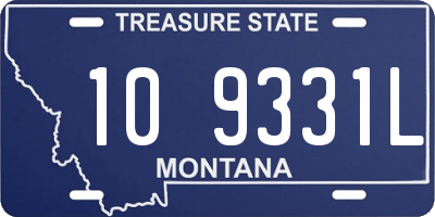 MT license plate 109331L