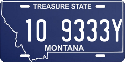 MT license plate 109333Y