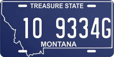 MT license plate 109334G
