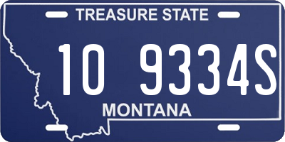 MT license plate 109334S