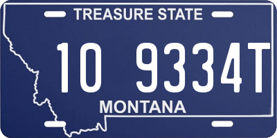 MT license plate 109334T