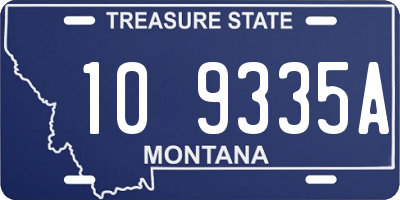 MT license plate 109335A