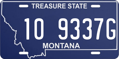 MT license plate 109337G