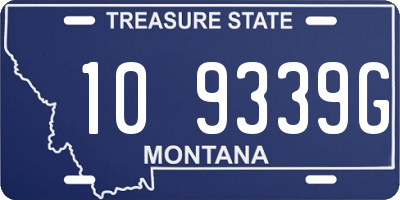 MT license plate 109339G