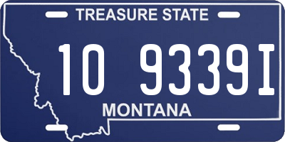 MT license plate 109339I