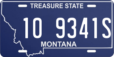 MT license plate 109341S