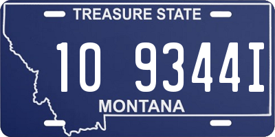 MT license plate 109344I