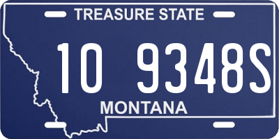 MT license plate 109348S