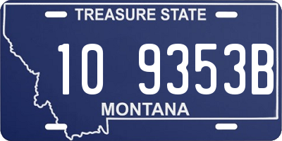 MT license plate 109353B