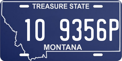 MT license plate 109356P