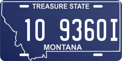 MT license plate 109360I