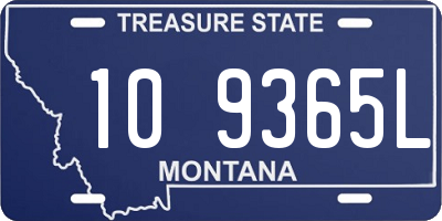 MT license plate 109365L