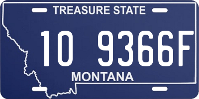 MT license plate 109366F