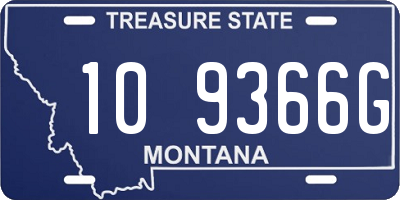 MT license plate 109366G
