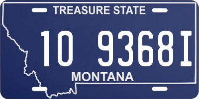 MT license plate 109368I